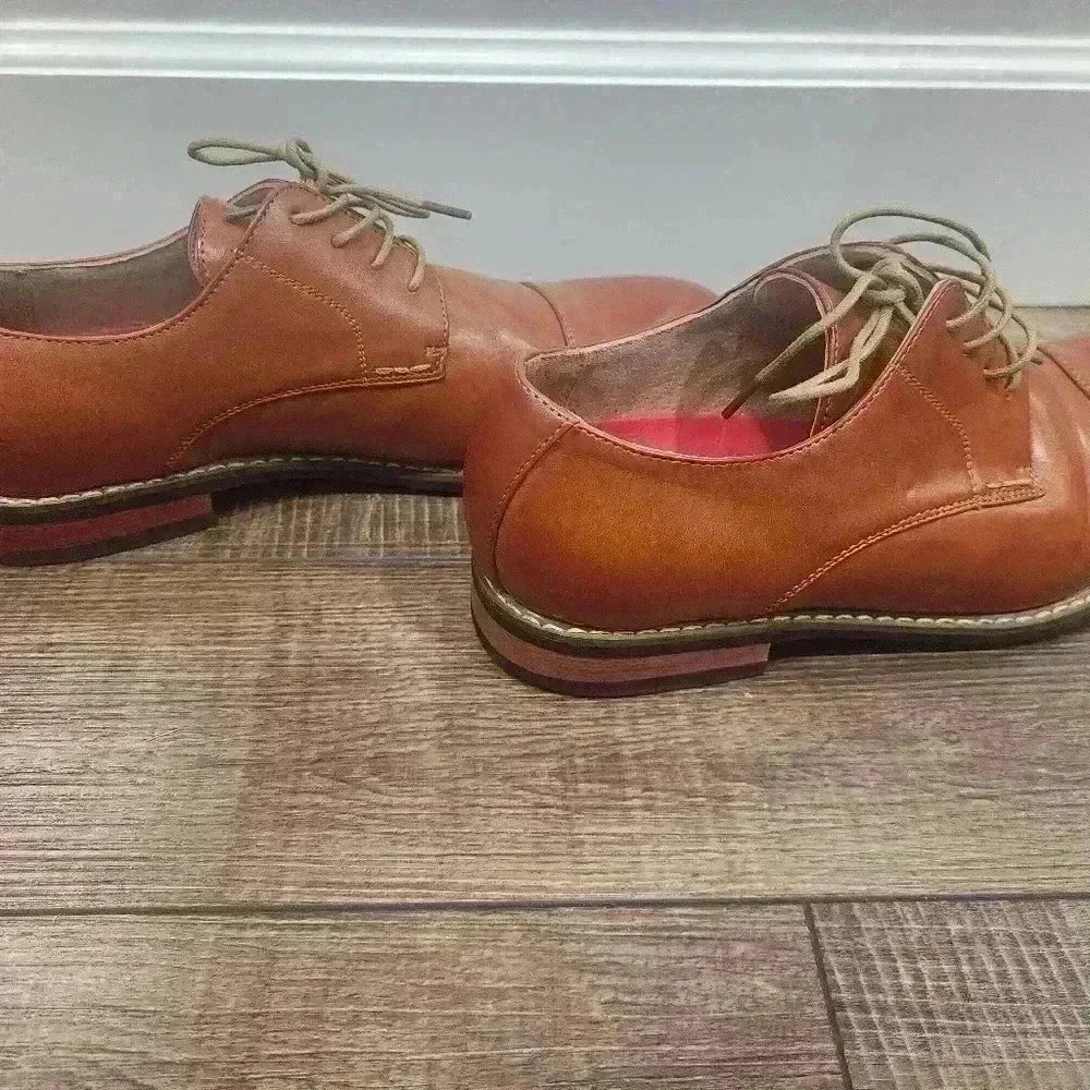 Bruno Marc Men’s Prince-6 Classic Dress Oxfords Size 9 Brown Leather